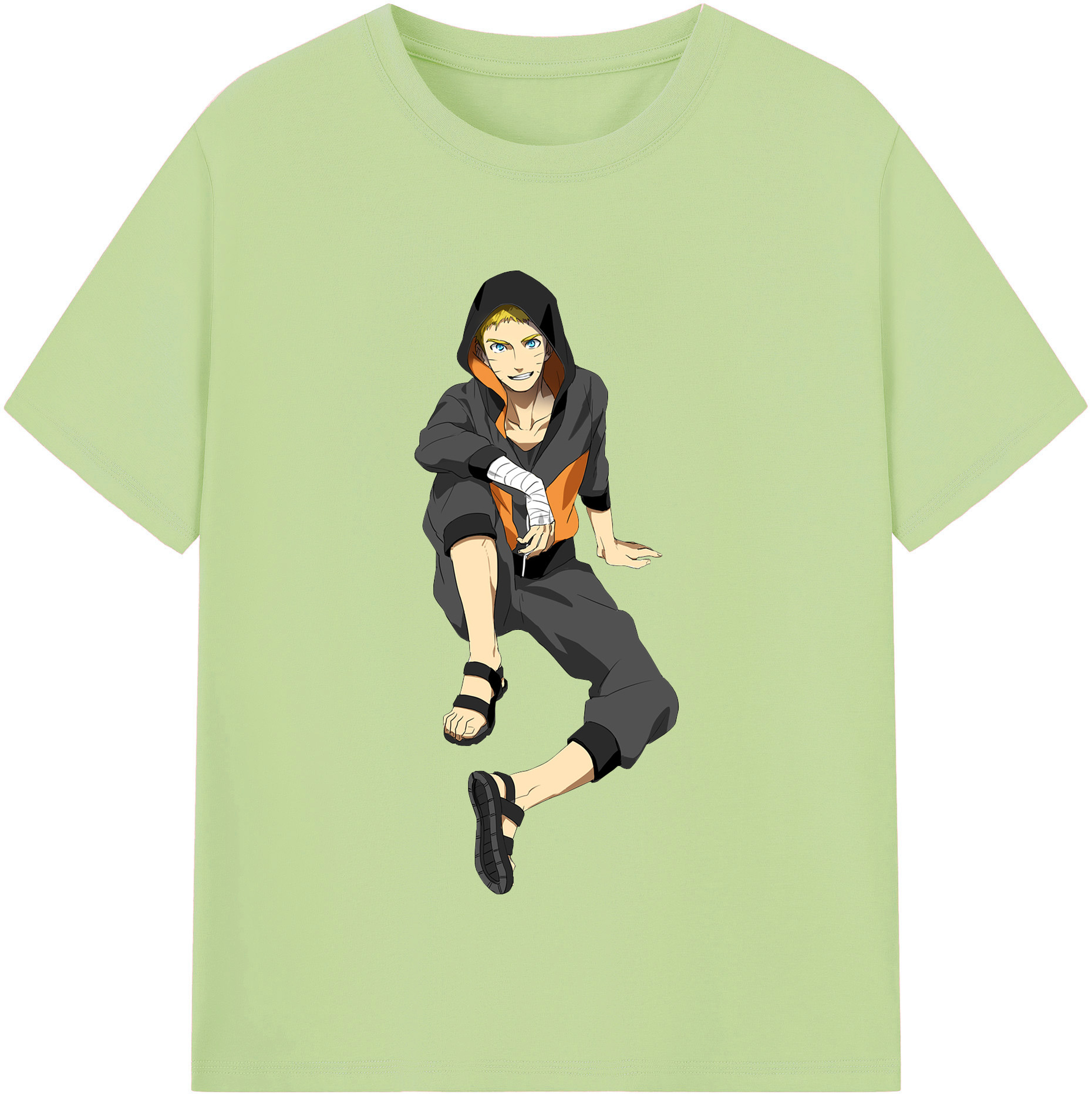 （画像用） NARUTO -ナルト- うずまき ナルト Uzumaki Naruto 綿100％半袖Tシャツ（フロントプリント）